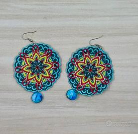 Orecchini in pizzo ricamati