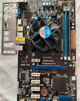 Sceda madre ASRock H61del + i5-2400