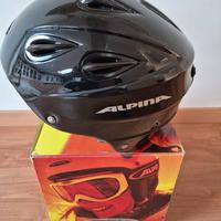 Casco da sci Alpina + maschera Alpina, totale 50 €