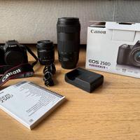 Canon EOS 250D + 2 Obiettivi EF-S 18-55+EF 70-300