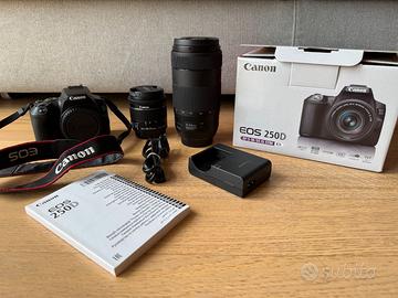 Canon EOS 250D + 2 Obiettivi EF-S 18-55+EF 70-300
