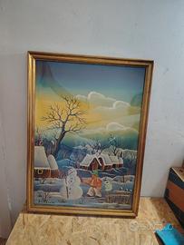 Quadro Dipinto Naif P. Corsovic 