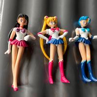 Sailor Moon, Sailor Mercury, Sailor Mars. h.12 cm