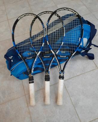 3 Racchette tennis pure drive tour + borsa babolat
