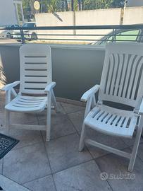 Sedie reclinabili in resina