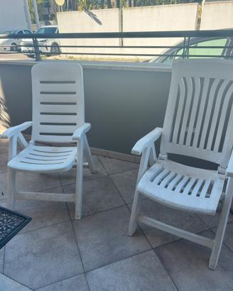 Sedie reclinabili in resina