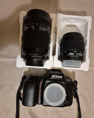 Nikon f70+AF 70-210+AF 35-80+Borsa united colors o