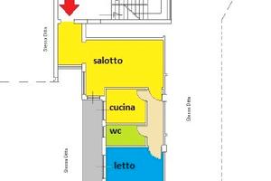 Appartamento con lastrico sovrastante