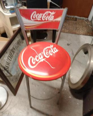 sgabello alto vintage Coca-Cola