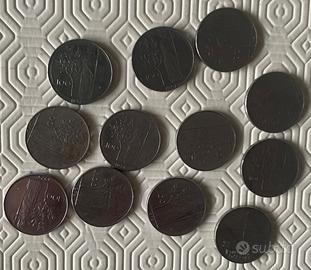 Lotto di 12 monete da 100 lire italiane