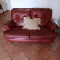 Divano e Poltrona  vintage Pelle  Frau