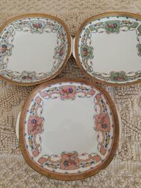  3 piatti porcellana Royal Rhenania Vintage collez