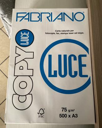 1 risma carta a3 fabriano