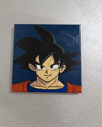 dipinto Goku- fatto a mano su tela
