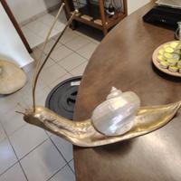 Lumaca in ottone e madreperla vintage