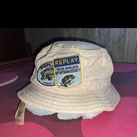 Cappellino da pescatore beige Replay