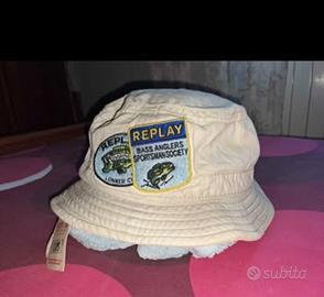 Cappellino da pescatore beige Replay