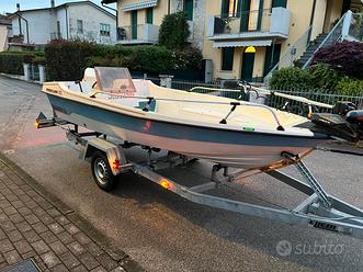 Barca 4,5 metri motore 25 cv e carrello