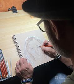 Ritratto a matita su commissione in stile classico