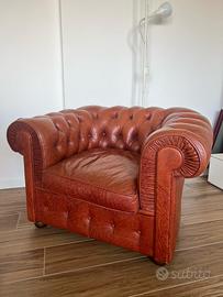 Poltrona Chesterfield pelle