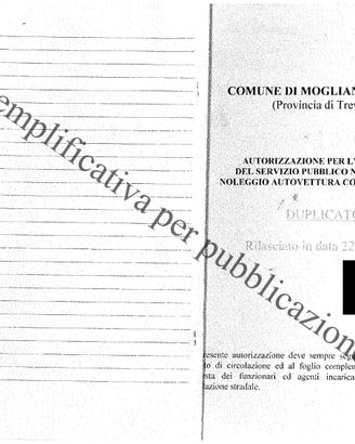 Licenza NCC Comune Mogliano Veneto