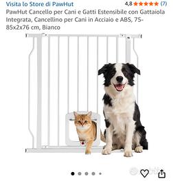 Cancelletto per cani con gattaiola
