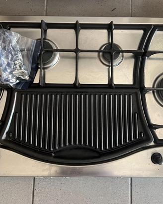 Piano cottura a gas in acciaio inox