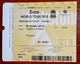 Biglietto Eros Ramazzotti - Milano 09/10/2015