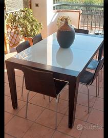 Tavolo allungabile e 6 sedie Calligaris 