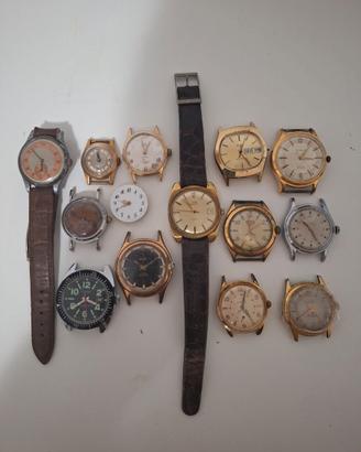 Lotto 14 orologi vintage NON funzionanti