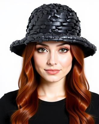 Cappello nero stile vintage per donna