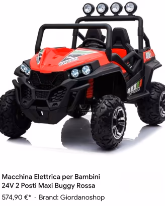 Jeep elettrica per bambini