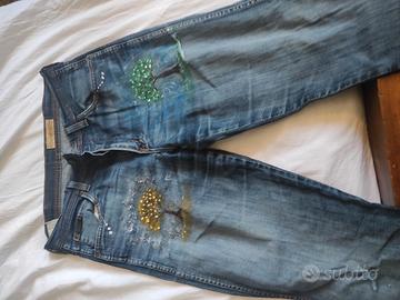 Jeans dipinti a mano indelebili colori per stoffa