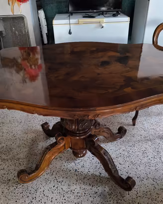 tavolo in legno con 6 sedie