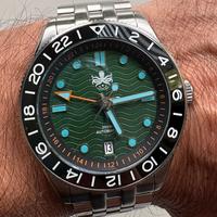 PHOIBOS WAVE MASTER GMT 200M Automatic Diver Green