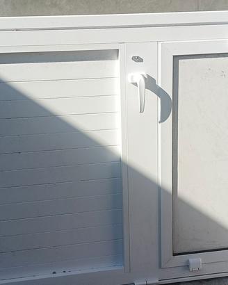 portoncino alluminio con vetro e sportello 