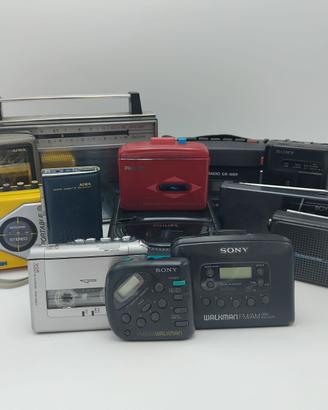 Lotto radio walkman  mangianastri vintage