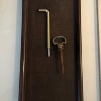 Vassoio + ganci ottone anni 60/70