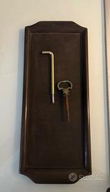 Vassoio + ganci ottone anni 60/70