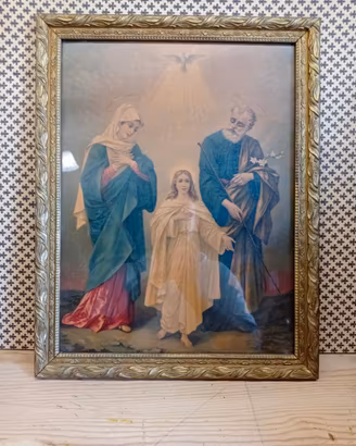 antico quadro Sacra famiglia 