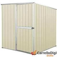 Box da giardino lamiera 175x185cm 2,92mq avorio