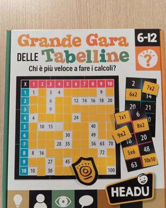 gioco delle tabelline 6/12 anni