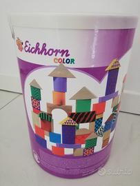 Eichhorn secchiello con mattoncini legno colorati