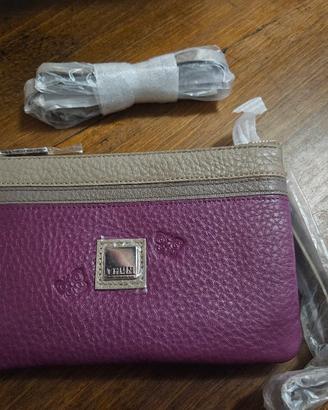 Pochette originale Thun ciclamino e tortora