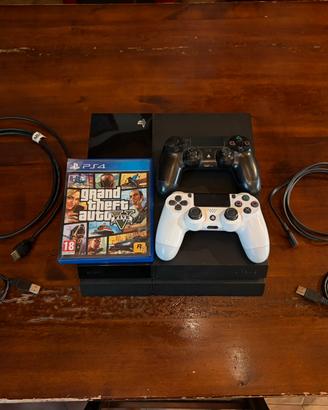 PS4 + GTA 5 + 2 controller + cavi