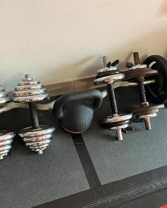 Manubri + Bilanciere + Kettlebell + Pesi Home Gym