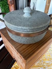 Pentola Agnelli pietra ollare con coperchio
