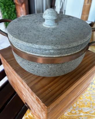Pentola Agnelli pietra ollare con coperchio