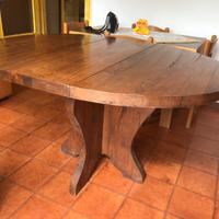 Tavolo rovere massiccio allungabile artigianale
