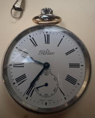 OROLOGIO DA TASCA PERSEO ANNI 60 CON 2 CATENELLE
